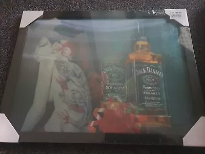 3 Dimension 3D JACK DANIELSJIM BEAMHEINEKEN 3-in-1 Framed Lenticular Picture • $29.99