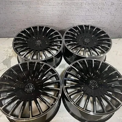 24  Wheels Fit Mercedes G55 G Wagon Brabus Style Tires G550 G500 G63 Gloss Black • $2799