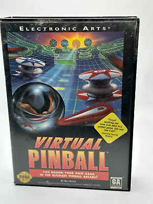 Virtual Pinball (Sega Genesis 1993) In Box No Manual Tested 100% • $10