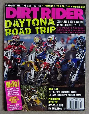 DIRT RIDER June 1997 Ty Davis' Kawasaki KX250 Randy Hawkin's Yamaha YZ250 • $6.99