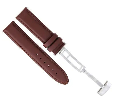 22mm Leather Strap Band Clasp For Montblanc Timewalker Chrono Utv Tan L/brown • $34.95
