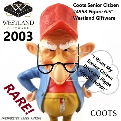 Rare Vintage 2003 Westland Giftware Coots Senior Citizen #4958 Figure 6.5  • $9.99
