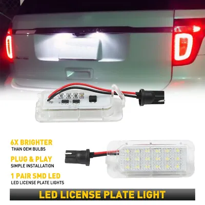 For Ford Explorer Escape Expedition Fusion White 18-SMD LED License Plate Lights • $12.79