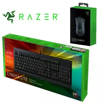 $119.16 • Buy Razer Deathadder Essential PC Gaming Mouse & Cynosa Lite RGB Keyboard Bundle