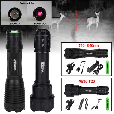 £19.99 • Buy IR 850/940nm Torch Night Vision Infrared Light Hunting LED Zoomable Flashlight