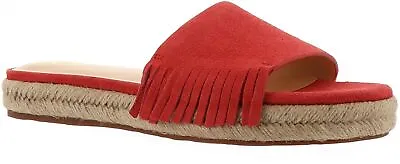 $11.96 • Buy C Wonder Suede Flat Espadrille Sandals Fringe Tabitha DAIQUIRI Coral 8.5 A278664