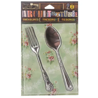7Gypsies® Architextures™ Treasures 7g25092 Tarnished Silver Fork & Spoon NEW • $2.12