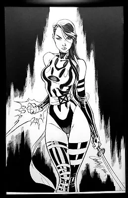 X-Men '92 #1 Psylocke J. Scott Campbell 11x17 FRAMED Original Art Poster Marvel  • $49.95