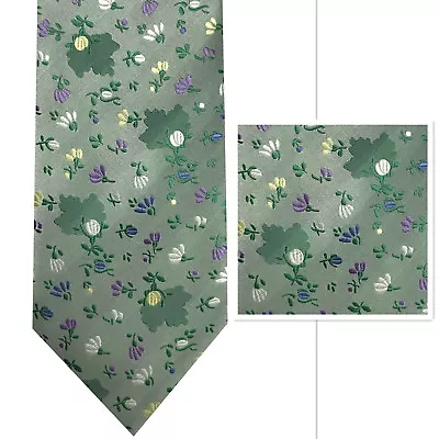 NEW Floral Paisley Neck Tie And & Pocket Square Hankie Formal Party Wedding PROM • $11.86