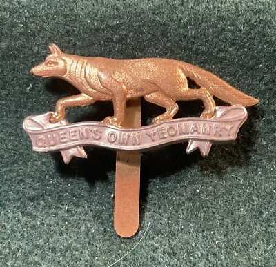 Queens Own Yeomanry.bi-metal Army Cap Badge P68 • £9.99