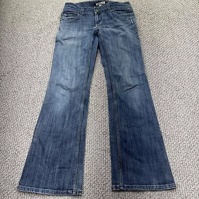 Cabi Jeans Womens Size 4 Blue Denim Bootcut Wide Leg Dark Wash Mid Rise • $18.88