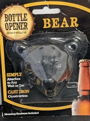 Bear Head Wall Mounted Bottle Opener   Cast Iron • $10.50