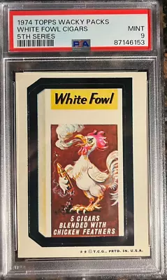 1974 Topps Wacky Packages White Fowl Cigars 5th Series PSA 9 MINT Non-sport Card • $195