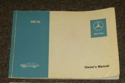 1972 Mercedes 350SL 350 SL Owner Owner's Operator Manual User Guide Book • $162.63