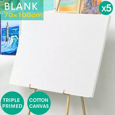 5x Artist Stretched Canvas Blank Canvases Art Large White Range Oil Acrylic Wood • $89.99