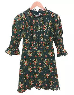 LAURA ASHLEY X UO Ladies Vintage Floral Green Old Style Dress UK Small Pre-Loved • $12.51