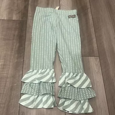 Matilda Jane Sz 4 Happy And Free Bonbon Bennys Green Polka Dots Stripes • $20