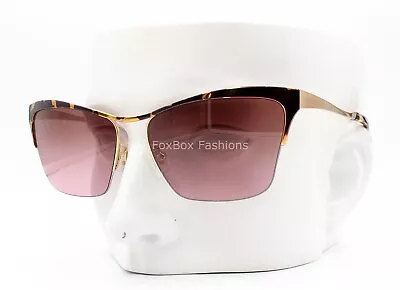 Miu Miu SMU 50P 7S0-5P1 Semi Rimless Sunglasses Gold & Brown Tortoise W/case  • $125