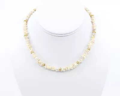 Champagne Keshi Pearl Necklace Petal Pearl Choker Cornflake Pearl Jewelry • $304.50