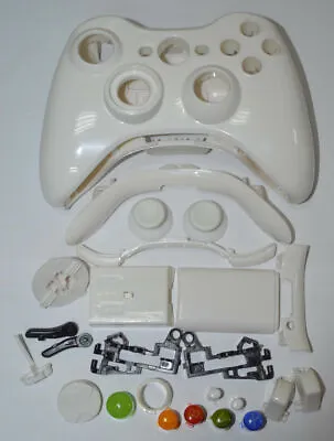 NEW Gamepad Controller Protective Shell Hard Cover Full Set For XBox 360 -White • $11.62