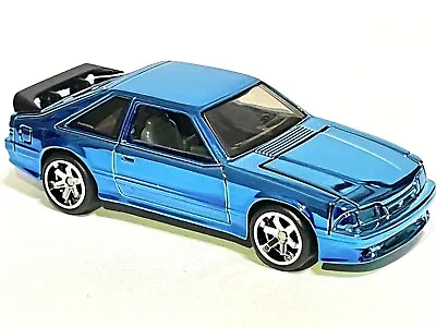 Hot Wheels “CUSTOM MADE” CHROME BLUE  1993 Ford Mustang Cobra R 1/64 Car  WOW 🥶 • $179.19