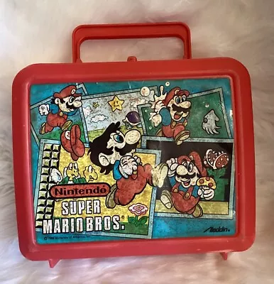 Vintage Super Mario Bros. Aladdin Lunch Box No Thermos 1988 Nintendo Shows Age • $19.99