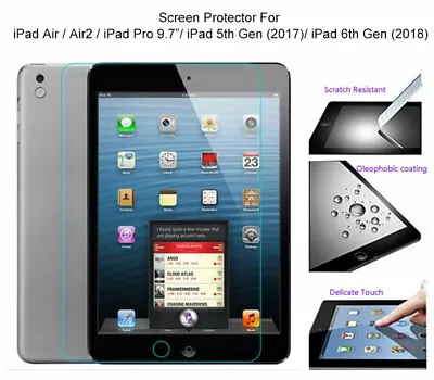 Ultra Clear Screen Protector Screen Film For Apple IPad Air Air Pro 5th 6th Gen • $5.85