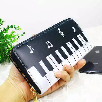 New Style Ladies Wallet Clutch Bag Piano Note Coin Purse Wallet • $29.53
