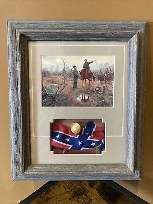 Civil War Painting Print Robert E Lee & Stonewall Jackson Chancellorsville Flag • $34.97