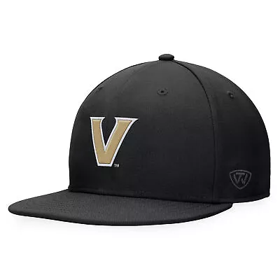 Men's Top Of The World Black Vanderbilt Commodores Fitted Hat • $33.99