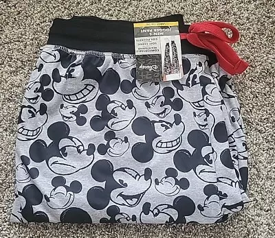 NEW Disney L LARGE  Men Mickey Mouse Pajama Pants Lounge Joggers Pockets 36-38 • $15.99