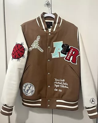 *VNDS* Jordan X Travis Scott Cactus Jack Flight Collection Varsity Jacket Size M • $350