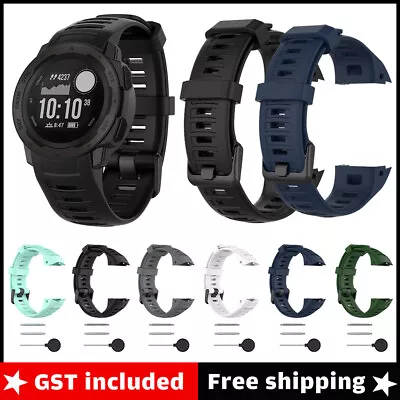 Watch Strap For Garmin Instinct Band Silicone Replacement Band Wristband 22MM • $8.51