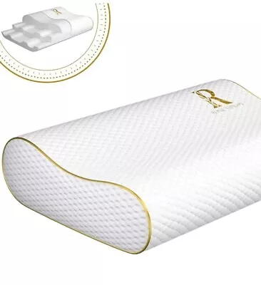 Royal Therapy Memory Foam Pillow Queen Cervical Contour Neck Pain Side Sleeper • $42.99