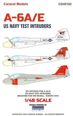 Caracal Decals 1/48 GRUMMAN A-6A A-6E INTRUDER U.S. Navy Test Intruders • $13.50