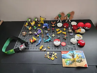 $17.77 • Buy Lot Of Pokemon Mini Figures Toys Miniatures Belt Construx Toys Pokeball DAMAGED