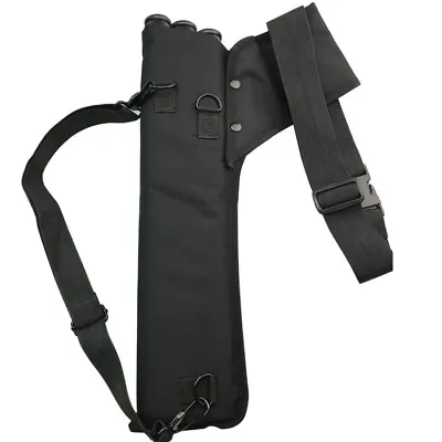 Archery Arrow Quiver Holder 3 Tubes Back Waist Shoulder Bag Pouch Bow Target  • $19.22