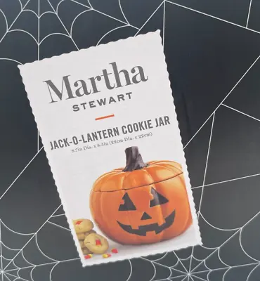 Martha Stewart Ceramic Halloween Jack-o-Lantern Cookie Jar • $48