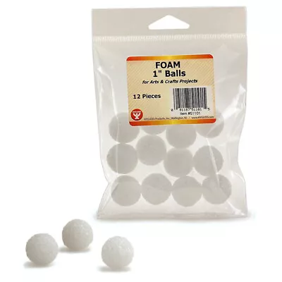 Hygloss Craft Foam Balls 1 Inch Pack Of 12 • $9.59