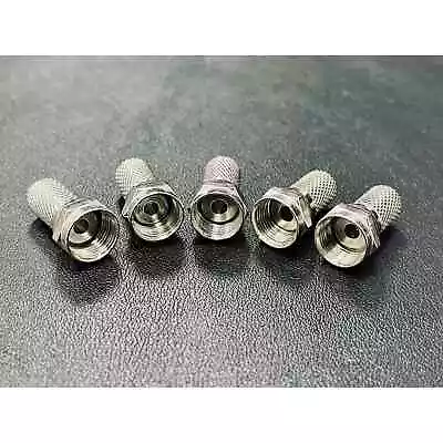 £2.30 • Buy 5x F-Type Connector Plug Twist-On RG58 RG6 Satellite Coaxial Cable Aerial Sky