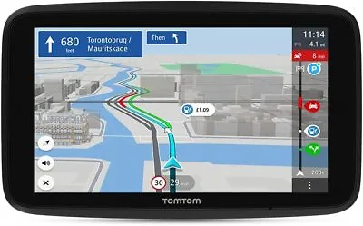 TomTom GO Disc 7  Car Sat Nav With World Maps Traffic Congestion - Black A • £189.89