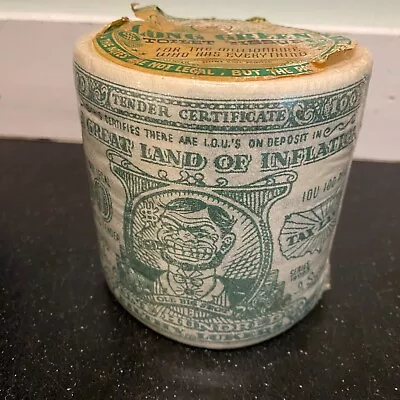 Money Toilet Tissue Novelty TP Long Green Vintage Joke Tax Paper Big Wheels New • $4.99