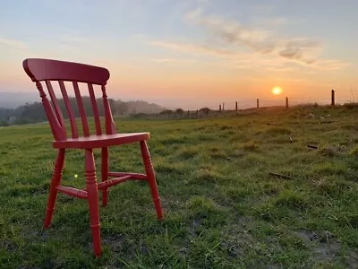 Slat Back Dining Chairs Farmhouse Style Painted Any Farrow And Ball Colour! • £335