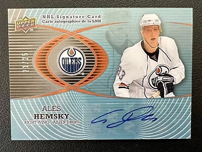 2008-09 Insert  NHL Signature Card  From Upper Deck McDonald's /25 #A-AH • $60.45