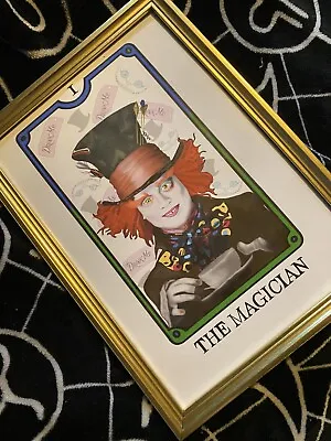 £8.99 • Buy Alice In Wonderland Mad Hatter Tim Burton The Magician Tarot A4 Art Print