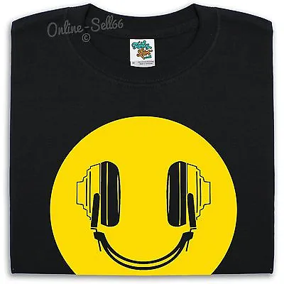 £14.95 • Buy Dj Headphones Smiley T Shirt Men Women Kids Acid Rave Dance Ibiza Club 
