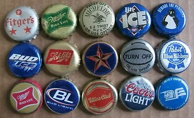 15 Different Old School Obsolete Discontinued A B Miller Etc Beer Bottle Caps #3 • $4.95