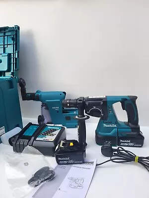 Makita DHR243 18v Brushless SDS+ Hammer Drill With Extractor. UK FREE POSTAGE.  • £349