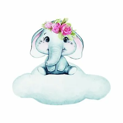 £2.49 • Buy Cute Baby Elephant Vinyl Sticker Kids Nursery Wall Bedroom Flower Car Decal A138