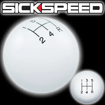 White Ol' Skool Shift Knob For 5 Speed Short Throw Shifter Selector 12x1.25 S03 • $38.88